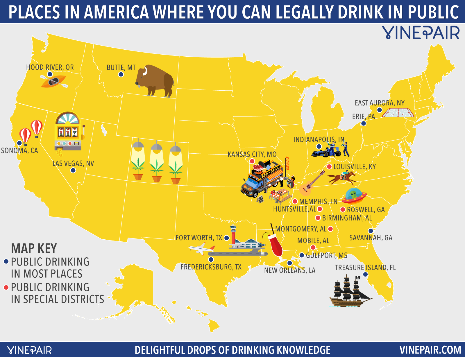 MAP: Every Place In The U.S. Where You Can Drink In Public