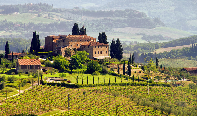 Tuscany, Italy, the home of Chianti