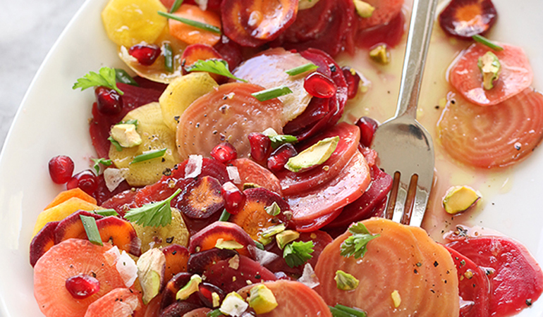 Beet, Carrot and Pomegranate Salad