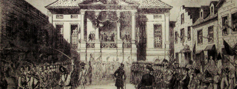 Washington's First Inauguration At Federal Hall In New York