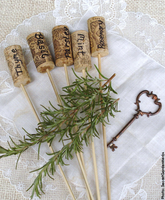 Wine Cork Garden Markers