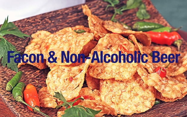 Pair facon and non-alcoholic beer