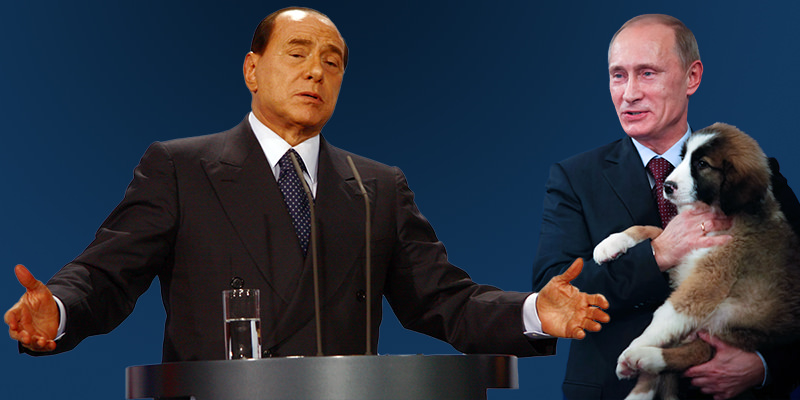 Putin & Berlusconi Raid The Liquor Cabinet