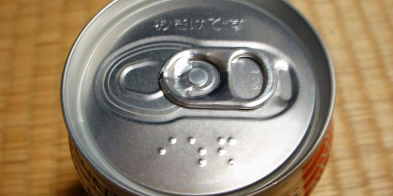 Japan prints Braille on the top of their beer cans to help the blind.
