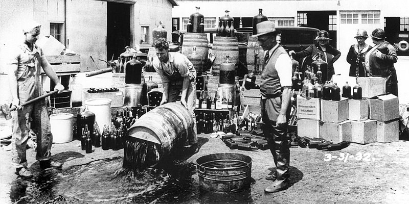 Alcohol dump during Prohibition