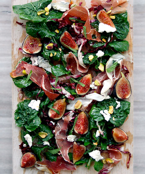 We're Obsessed With These 15 Swoon-Worthy Cheese & Charcuterie Boards Deconstructed Salad Kale Arugula Figs Prosciutto 