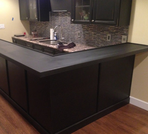 Bottle cap bar installed