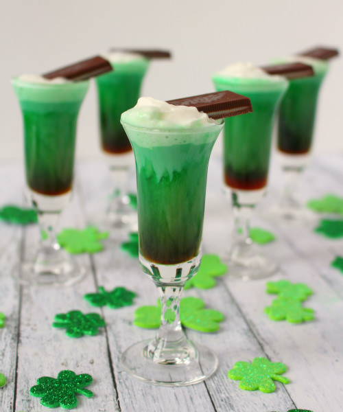 Luck of the Irish Shots Green Mint Shooters for St. Patrick's Day