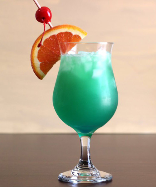 Shamrock Juice St. Patrick's Day Cocktail with gin, vodka, tequila, and blue curacao for a party