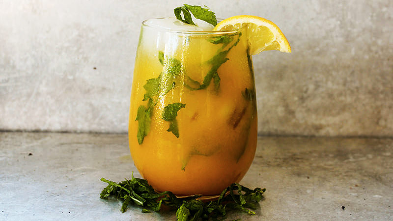 This Mango and Mint Spiked Lemonade is a great cooling agent based cocktail to help beat the heat