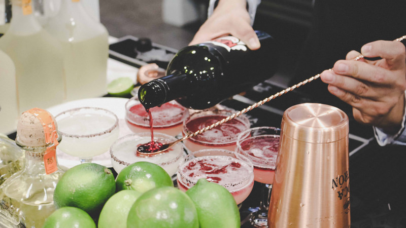 making a margarita with wine