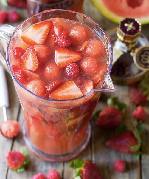 This rose sangria is perfect for the summer season