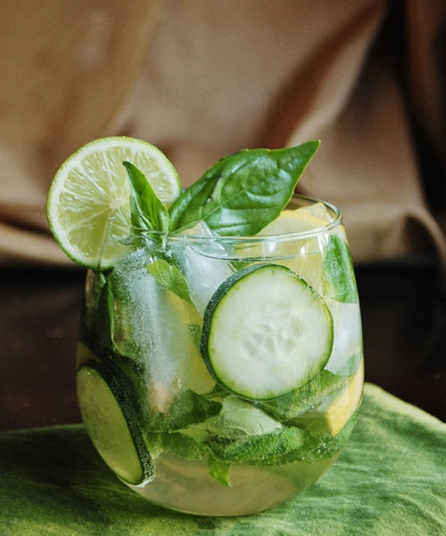 This savory cucumber herb sangria is perfect for the summer season