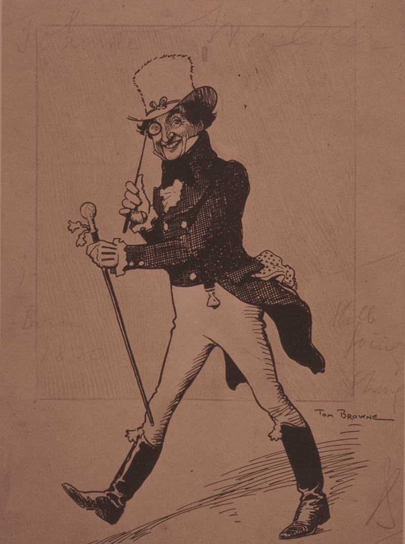 The Original Striding Man Sketch By Tom Browne