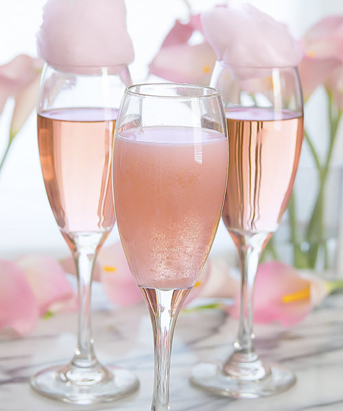 These Cotton Candy Champagne Cocktails are delicious rosé based cocktail to make this summer