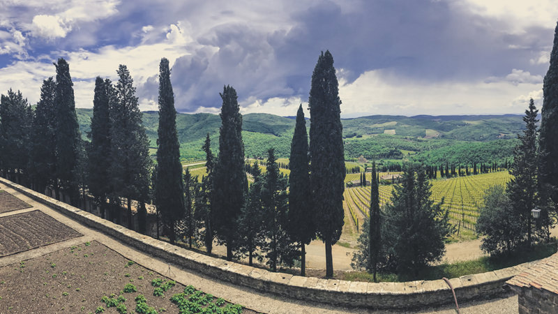 Panoramic view of Chianti countryside