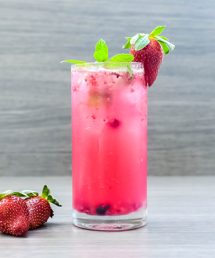 The Pink Strawberry Mojito Recipe Recipe