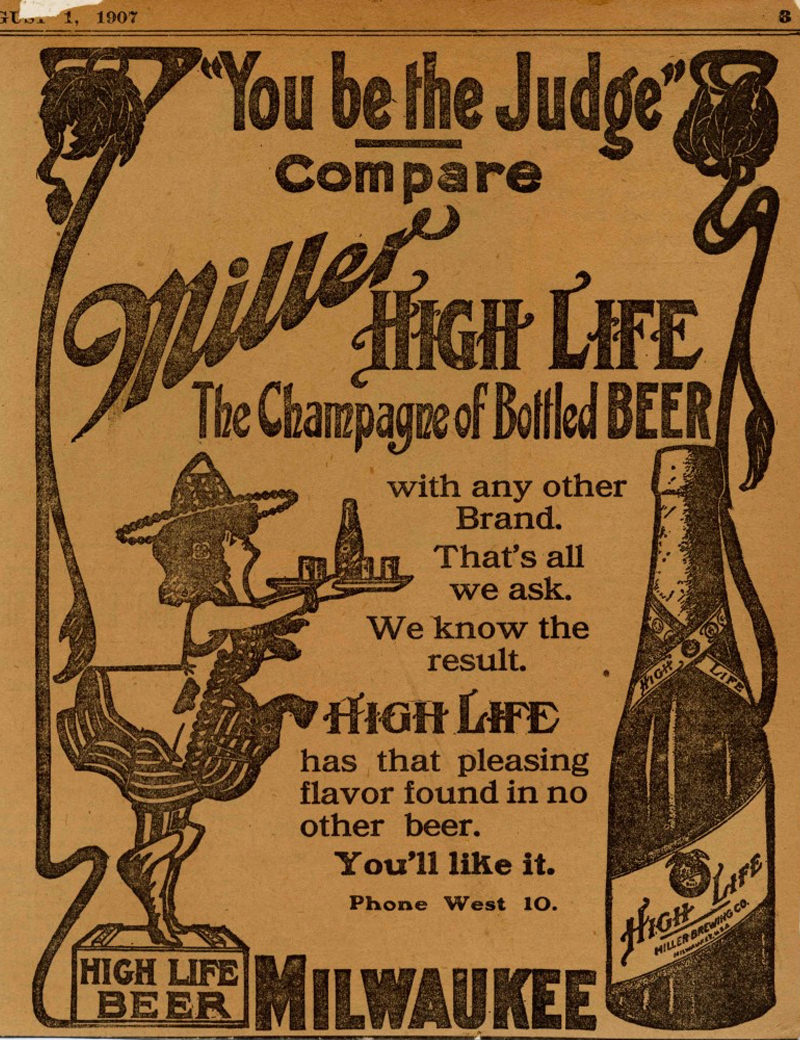 Miller High Life 1909