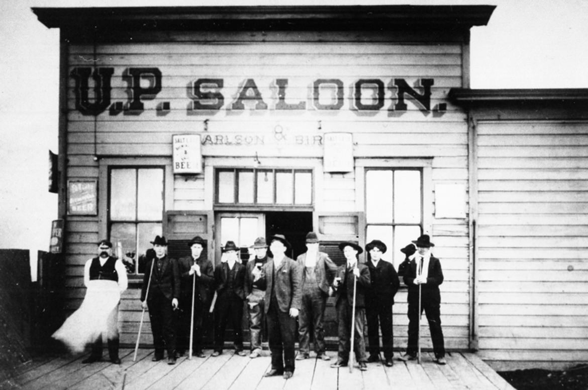 The U.P. Saloon in Murray City, Utah had separate entrances for women and children.