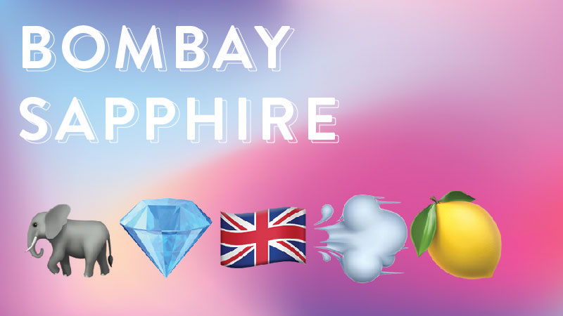 Bombay Saphire in emoji form