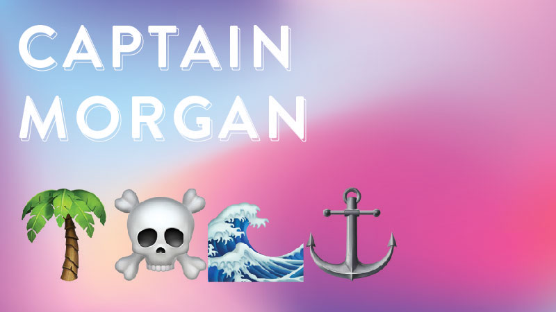 Captain Morgan in emoji form.