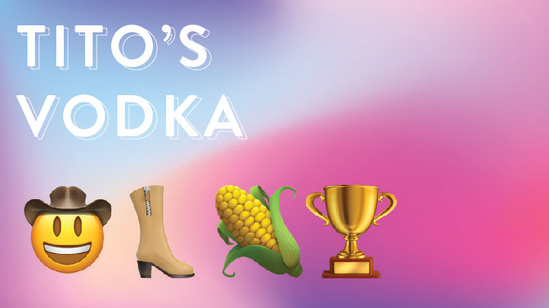 Tito's vodka in emoji form.