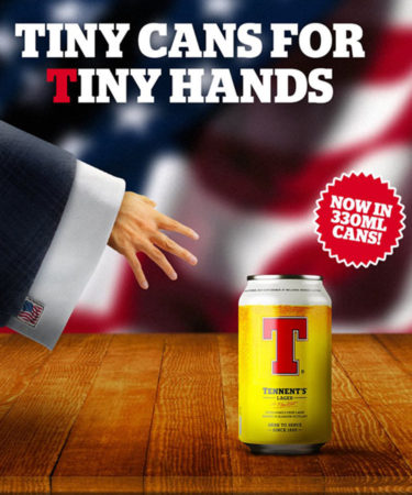 Scottish Beer Company Trolls Trump With ‘Tiny Cans For Tiny Hands’ Ad