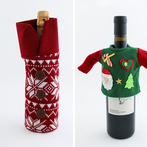 Wine Bottle Tacky Christmas Sweaters