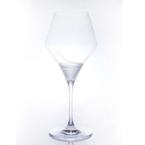Mid Century modern engraved winetini wine glasses 