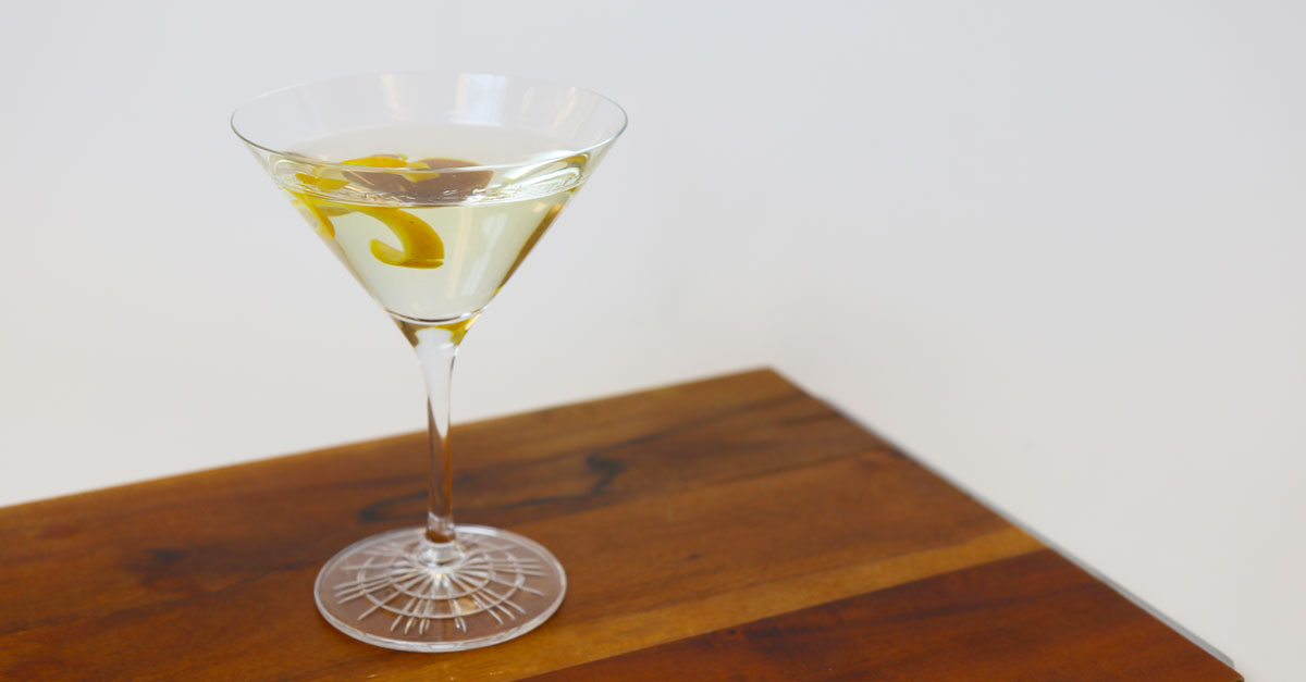 Here's a new take on a martini! We’re substituting Taylor Chip Dry white port for dry vermouth to give this classic a more lively and fresh taste profile.