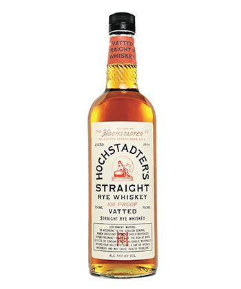 Hochstadter's Straight Rye 100 Proof is one of the best craft whiskies under $60