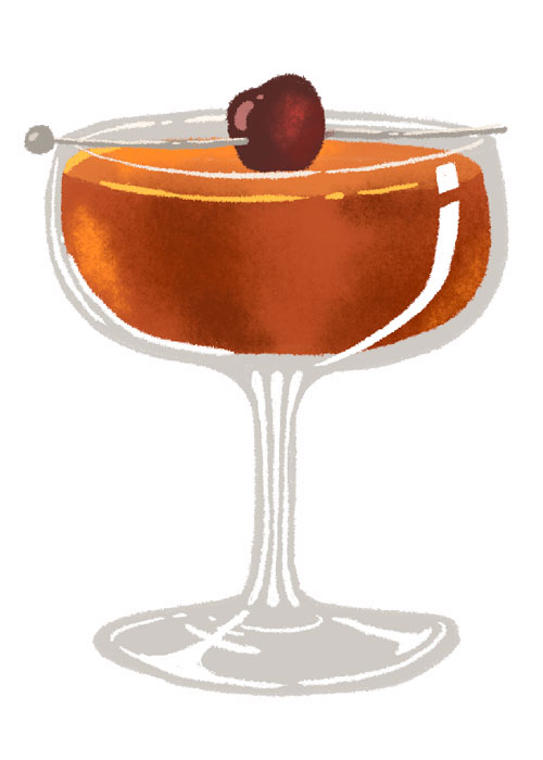 The Manhattan is a cocktail that is wasy to make at home
