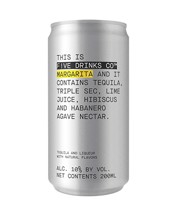 F!ve Drinks Co. Margarita Is One of the Best Canned Cocktails for Summer 2020
