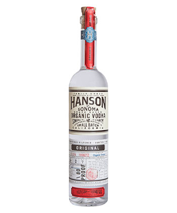 Hanson of Sonoma Vodka is one of the top 20 vodkas for 2020