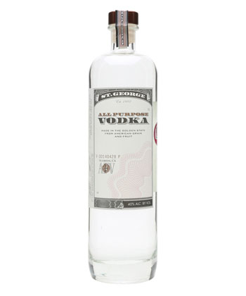 St. George Spirits All Purpose is one of the top 20 vodkas for 2020