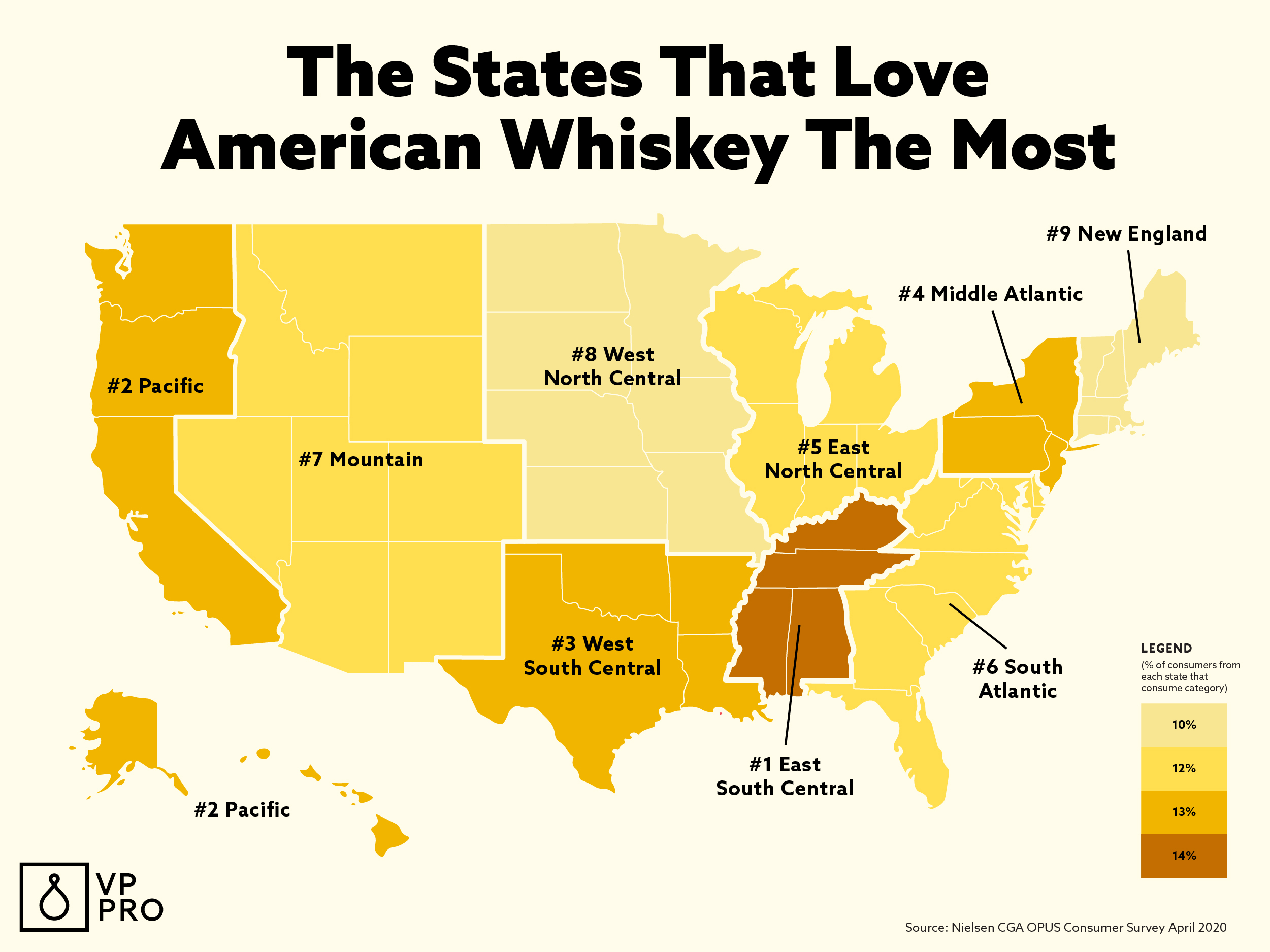 MAP: The States That Drink The Most And Least Whiskey