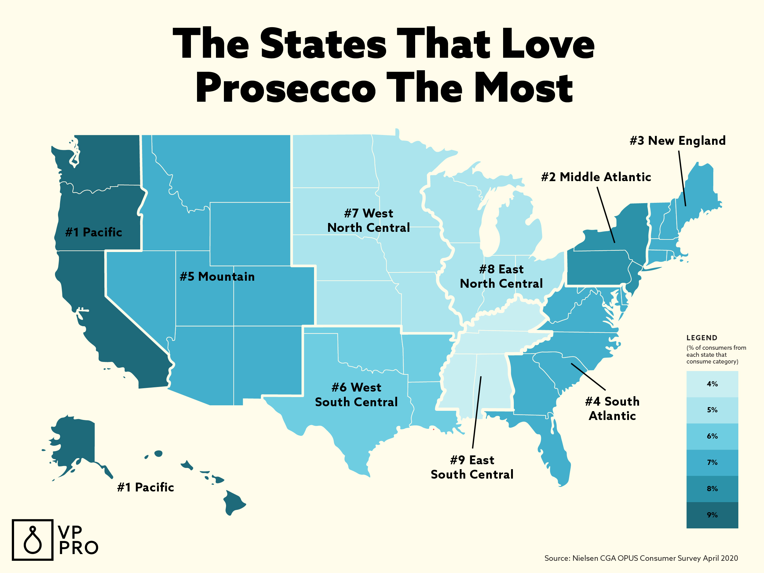 The States That Love Prosecco the Most [Map]