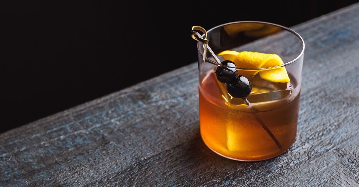 The Patchwork Gold is a decadent twist on the ubiquitous classic: the Old Fashioned. Instead of whiskey, this recipe calls for cognac.