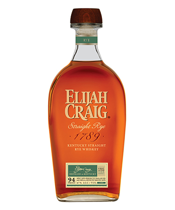 Elijah Craig is one of the 20 Best Rye Whiskey Brands of 2020