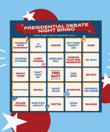 2020 Final Presidential Debate Bingo Card Drinking Game
