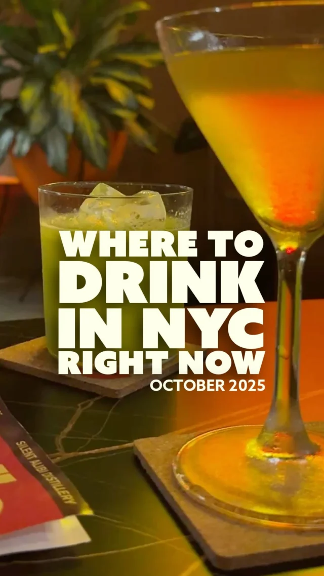 Here are three of the best spots to grab a drink in New York City this October ⭐Tap the 🔗 in our bio for the full list of the cool, current, and flat-out excellent bars and restaurants you should visit right now — and check back each month for the updated map.