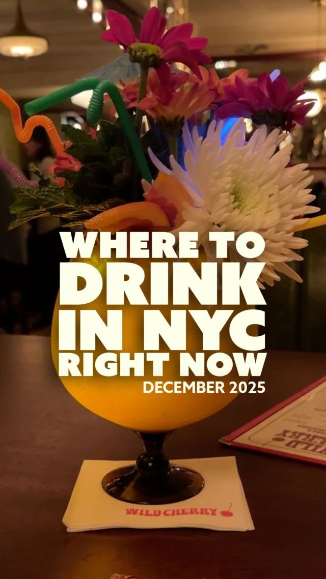 Here are three of the best spots to grab a drink in New York City this December ⭐ Hit the link in our bio or the full list of the cool, current, and flat-out excellent bars and restaurants you should visit right now.