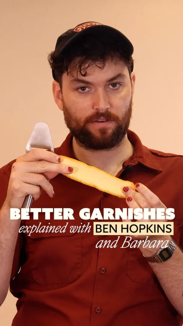 An easy way to boost cocktail-making confidence and add a creative edge is with garnishes. Here’s how NYC Bartender Ben Hopkins (@benhopkinsbenhopkins) makes a citrus coin.